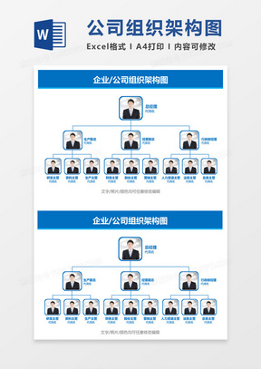 企業(yè)公司組織架構(gòu)圖Word模板 軟件開發(fā)公司應(yīng)用指南